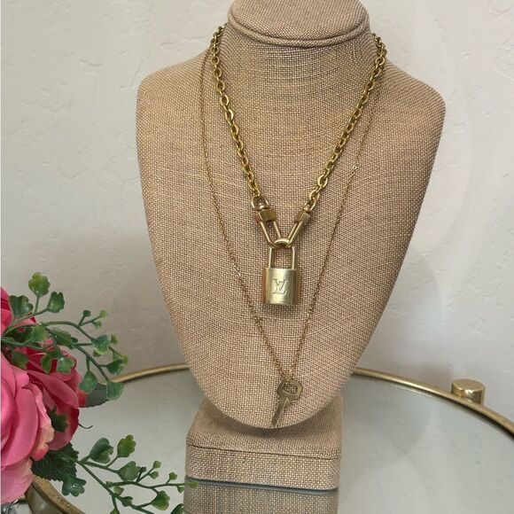 Louis Vuitton Lock and Key Necklace Set #315 - Picture 1 of 9